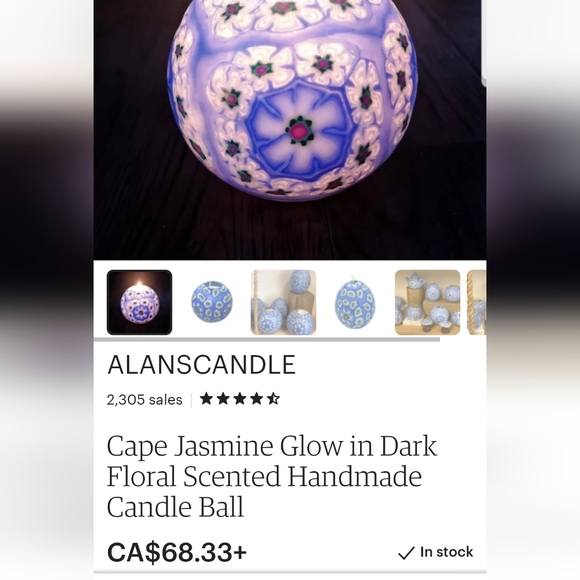 Alans candle - never used. NWOT. Great gift - Picture 6 of 7